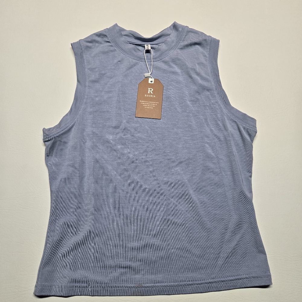REORIA Women's Baby Blue Tank Top Soft New With Tags M Sleeveless